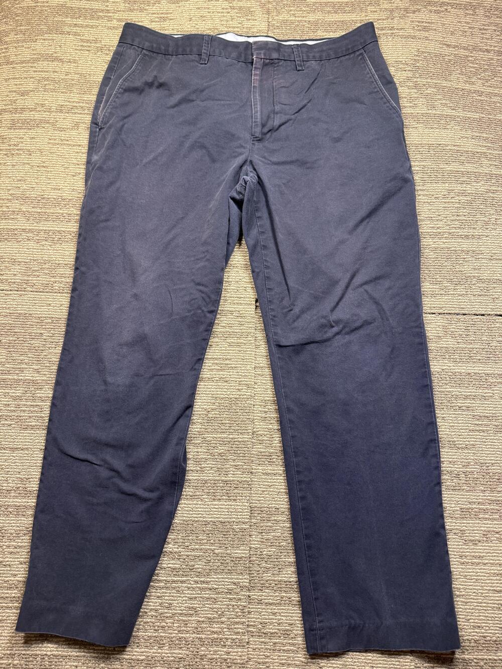 J.Crew Bedford Pants Mens 34x30 Blue Chino Flat Front Straight Leg Casual Work